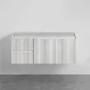 Brindabella Wall Hung Vanity – Left Hand Drawers – Matte White– 1200mm