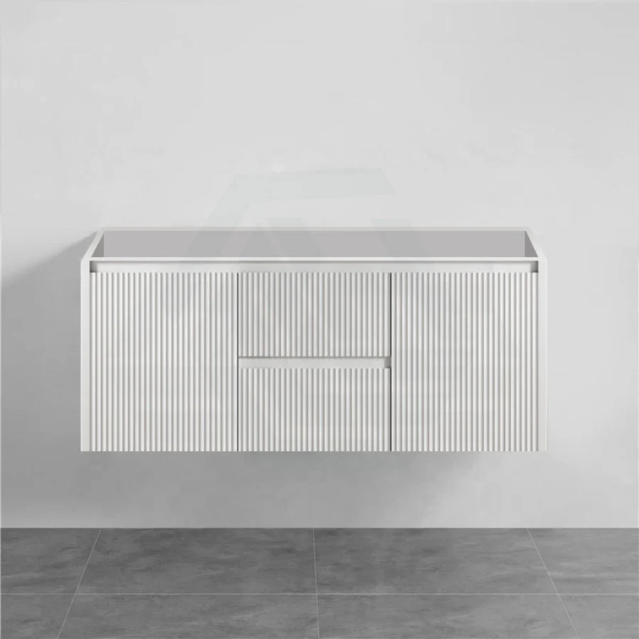 CETO Brindabella Wall Hung Bathroom Floating Vanity Matte White PVC Board Cabinet CB1221W