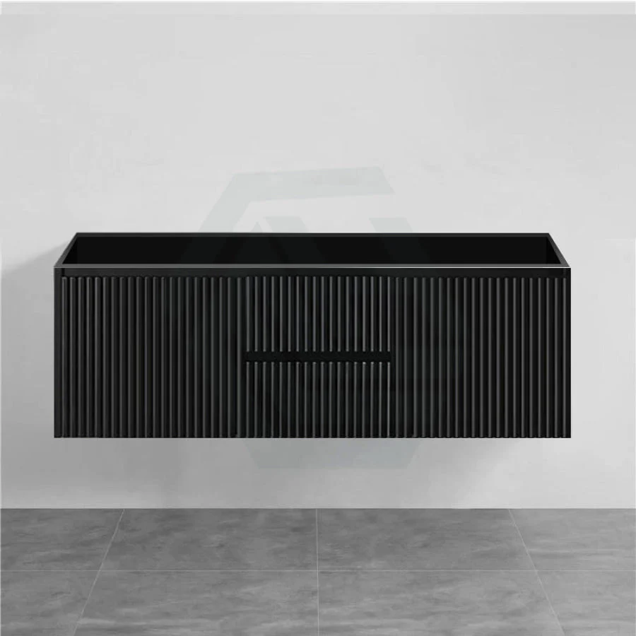 CETO Brindabella Wall Hung Vanity – Middle Drawers Drawers – Matte Black – 1500mm