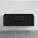 CETO Brindabella Wall Hung Vanity – Middle Drawers Drawers – Matte Black – 1500mm