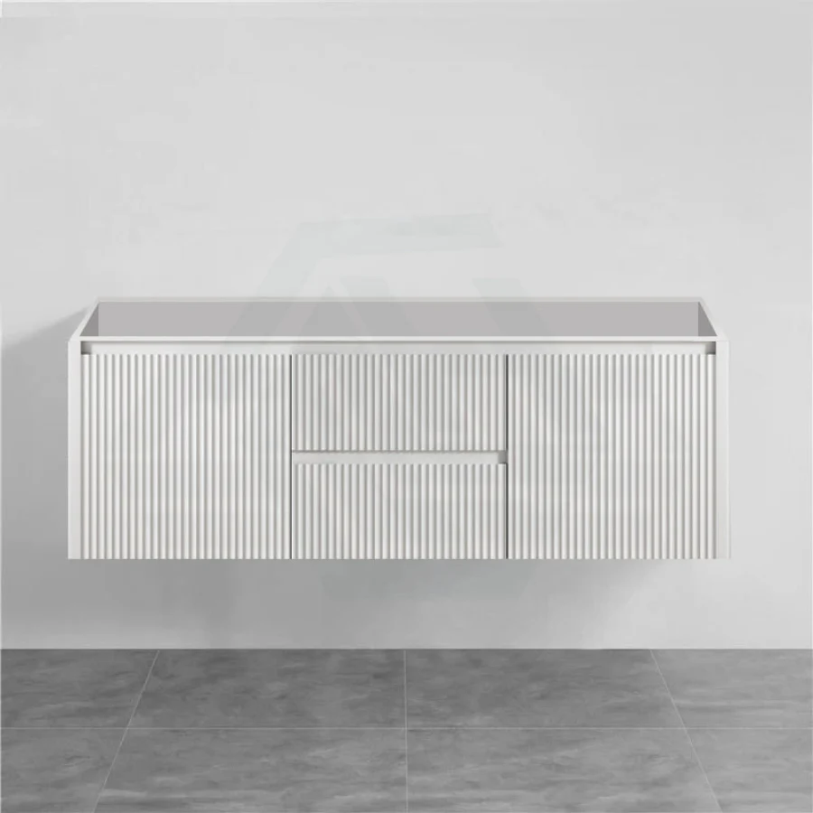 CETO Brindabella Wall Hung Vanity – Middle Drawers Drawers – Matte White – 1500mm