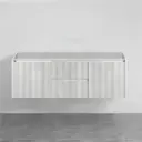 CETO Brindabella Wall Hung Vanity – Middle Drawers Drawers – Matte White – 1500mm