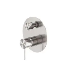 MECCA BRUSHED NICKEL SHOWER MIXER WITH DIVERTOR