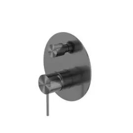 MECCA GUN METAL SHOWER MIXER WITH DIVERTOR