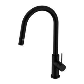 MECCA MATTE BLACK PULL OUT SINK MIXER WITH VEGIE SPRAY FUNCTION