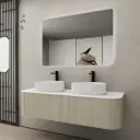 CETO BRONTE COASTAL OAK 1500MM DOUBLE BOWL WALL HUNG VANITY