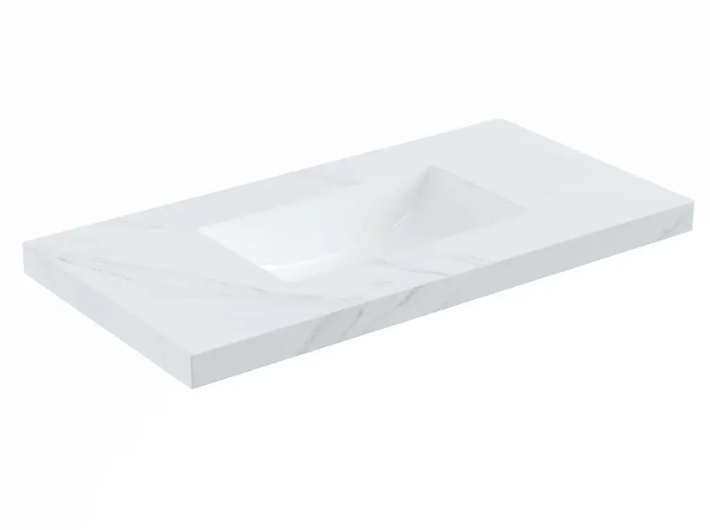 900*460*50mm CETO Diamond SINTERED top seamless jointed with ceramic basin without tap hole