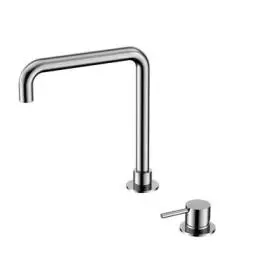 MECCA HOB CHROME BASIN MIXER SQUARE SWIVEL SPOUT