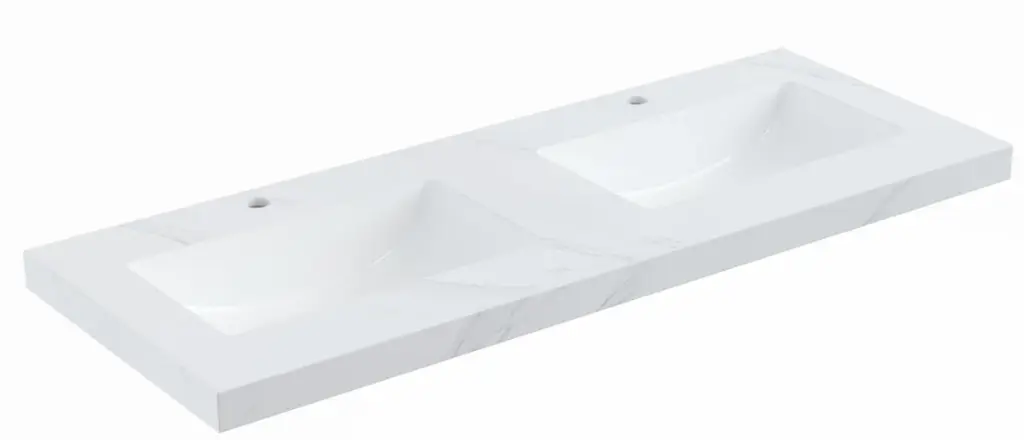 1500*460*50mm CETO Diamond SINTERED top seamless jointed with double ceramic basin with tap hole 