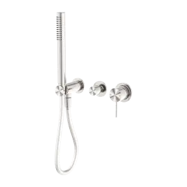 MECCA SHOWER MIXER DIVERTOR SYSTEM SEPARATE BACK PLATE BRUSHED NICKEL 