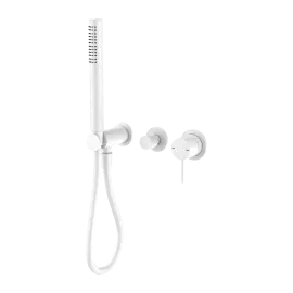 MECCA SHOWER MIXER DIVERTOR SYSTEM SEPARATE BACK PLATE MATTE WHITE 