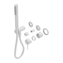 MECCA SHOWER MIXER DIVERTOR SYSTEM SEPARATE BACK PLATE TRIM KITS ONLY MATTE WHITE 