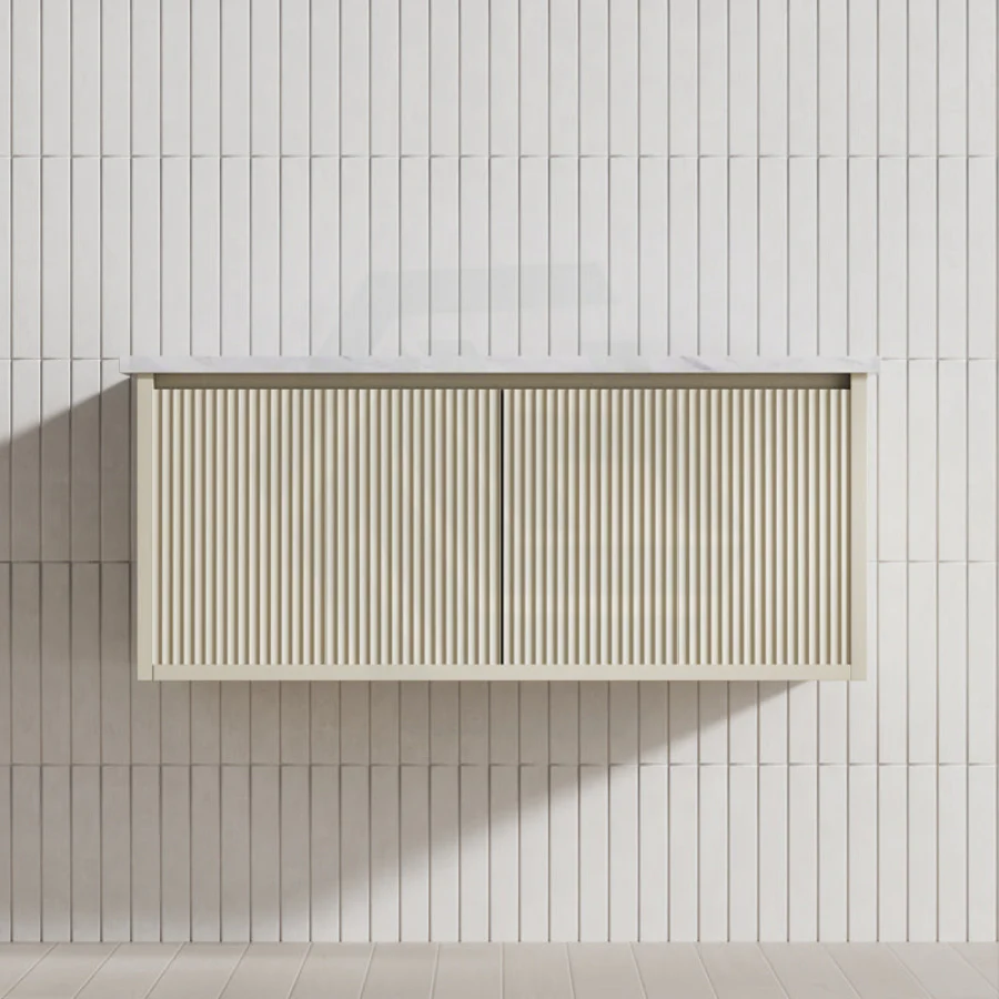 890*496*380mm Ceto Bellevue Wall Hung Bathroom Vanity Left Hand Drawer Push-to-Open Coastal Oak