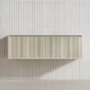 1190*496*380mm Ceto Bellevue Wall Hung Bathroom Vanity Left Hand Drawer Push-to-Open Coastal Oak