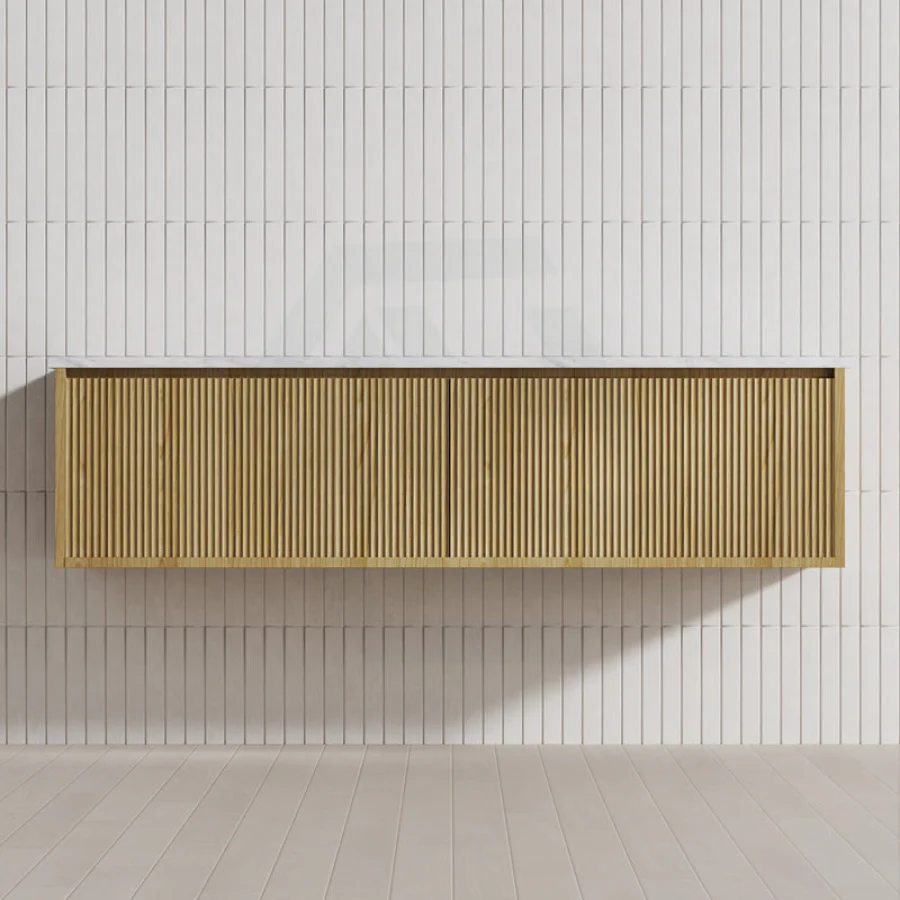 1490*496*380mm Ceto Bellevue Wall Hung Bathroom Vanity Push-to-Open Prime Oak