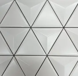 Lanka Geometrica Matt White Ceramic Mosaic Wall Tiles 28.4x32.8