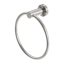 MECCA HAND TOWEL RING BRUSHED NICKEL 