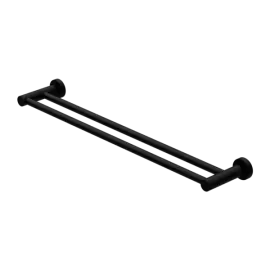 MECCA DOUBLE TOWEL RAIL 600MM MATTE BLACK 