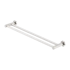 MECCA DOUBLE TOWEL RAIL 600MM BRUSHED NICKEL 