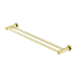 MECCA DOUBLE TOWEL RAIL 600MM BRUSHED GOLD 