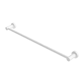 MECCA SINGLE TOWEL RAIL 600MM MATTE WHITE 