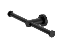 MECCA DOUBLE TOILET ROLL HOLDER MATTE BLACK 