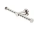 MECCA DOUBLE TOILET ROLL HOLDER BRUSHED NICKEL 