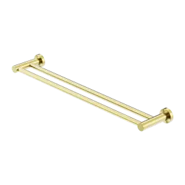 MECCA DOUBLE TOWEL RAIL 800MM BRUSHED GOLD 
