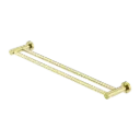 MECCA DOUBLE TOWEL RAIL 800MM BRUSHED GOLD 