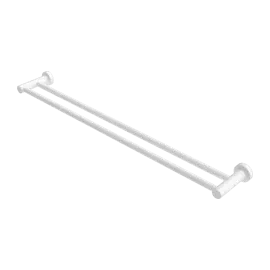 MECCA DOUBLE TOWEL RAIL 800MM MATTE WHITE 