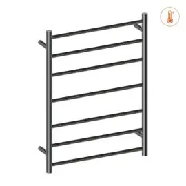 MECCA GRAPHITE 240V 7 BAR HEATED TOWEL LADDER