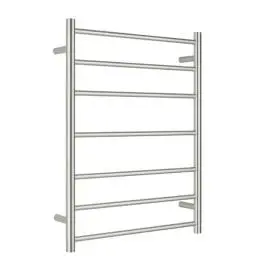 MECCA BRUSHED NICKEL 240V 7 BAR HEATED TOWEL LADDER