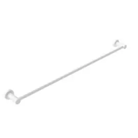 MECCA SINGLE TOWEL RAIL 800MM MATTE WHITE 