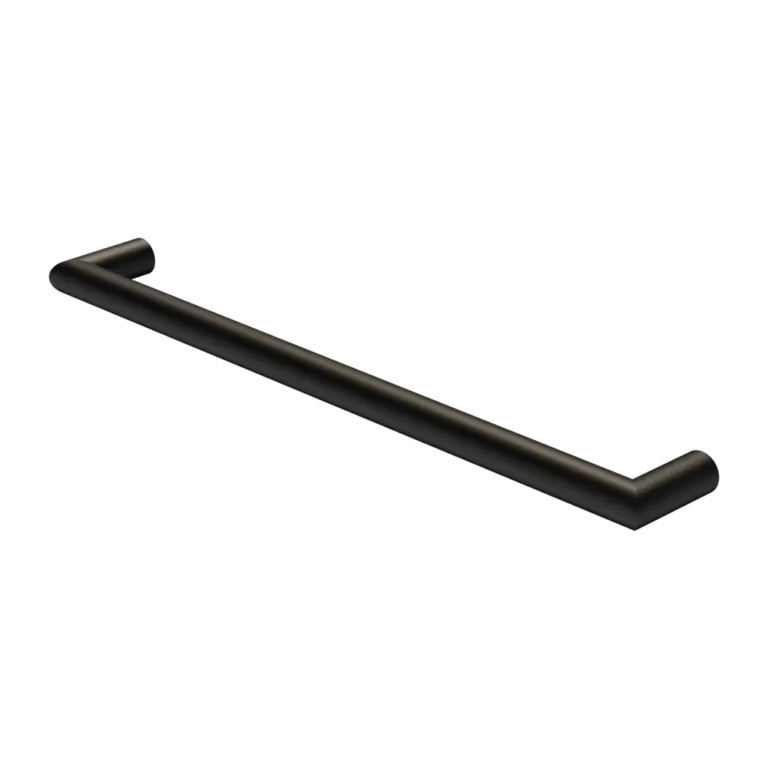 MECCA MATTE BLACK 240V SINGLE HEATED TOWEL RAIL