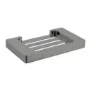 PEARL GUN METAL SOAP DISH HOLDER