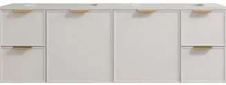 1490*455*480mm CETO Miami Standard Wall Hung PVC Cabinet Matte White