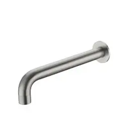 KARA WALL BASIN SET SPOUT ONLY 180MM BRUSHED NICKEL 