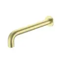KARA WALL BASIN SET SPOUT ONLY 180MM BRUSHED GOLD 