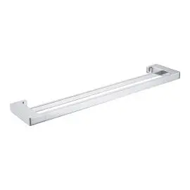 PEARL CHROME DOUBLE TOWEL RAIL 800MM