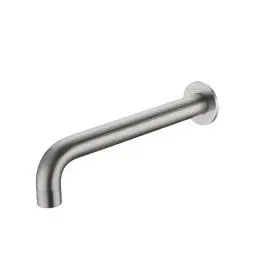 KARA WALL BASIN SET SPOUT ONLY 215MM BRUSHED NICKEL 