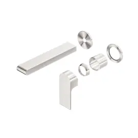 BIANCA WALL BASIN/BATH MIXER SEPARATE BACK PLATE 187MM TRIM KITS ONLY BRUSHED NICKEL 