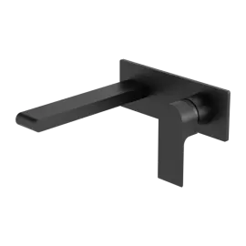 BIANCA WALL BASIN/BATH MIXER 230MM MATTE BLACK 