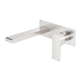 BIANCA WALL BASIN/BATH MIXER 230MM BRUSHED NICKEL 