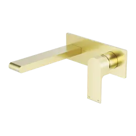 BIANCA WALL BASIN/BATH MIXER 230MM BRUSHED GOLD 