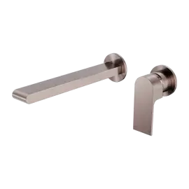 BIANCA WALL BASIN/BATH MIXER SEPARATE BACK PLATE 230MM BRUSHED BRONZE 
