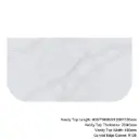900*505*20mm Above Counter – Blanc White Curved Stone Top for Avalon & Bronte
