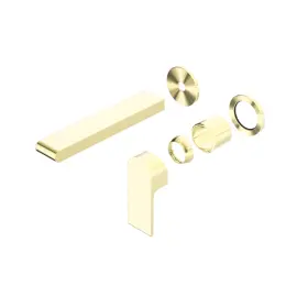 BIANCA WALL BASIN/BATH MIXER SEPARATE BACK PLATE 230MM TRIM KITS ONLY BRUSHED GOLD 