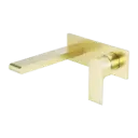 BIANCA BRUSHED GOLD WALL BASIN/BATH MIXER 187MM
