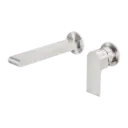 BIANCA BRUSHED NICKEL WALL BASIN/BATH MIXER SEPARATE BACK PLATE 187MM