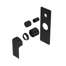 BIANCA SHOWER MIXER WITH DIVERTOR TRIM KITS ONLY MATTE BLACK 